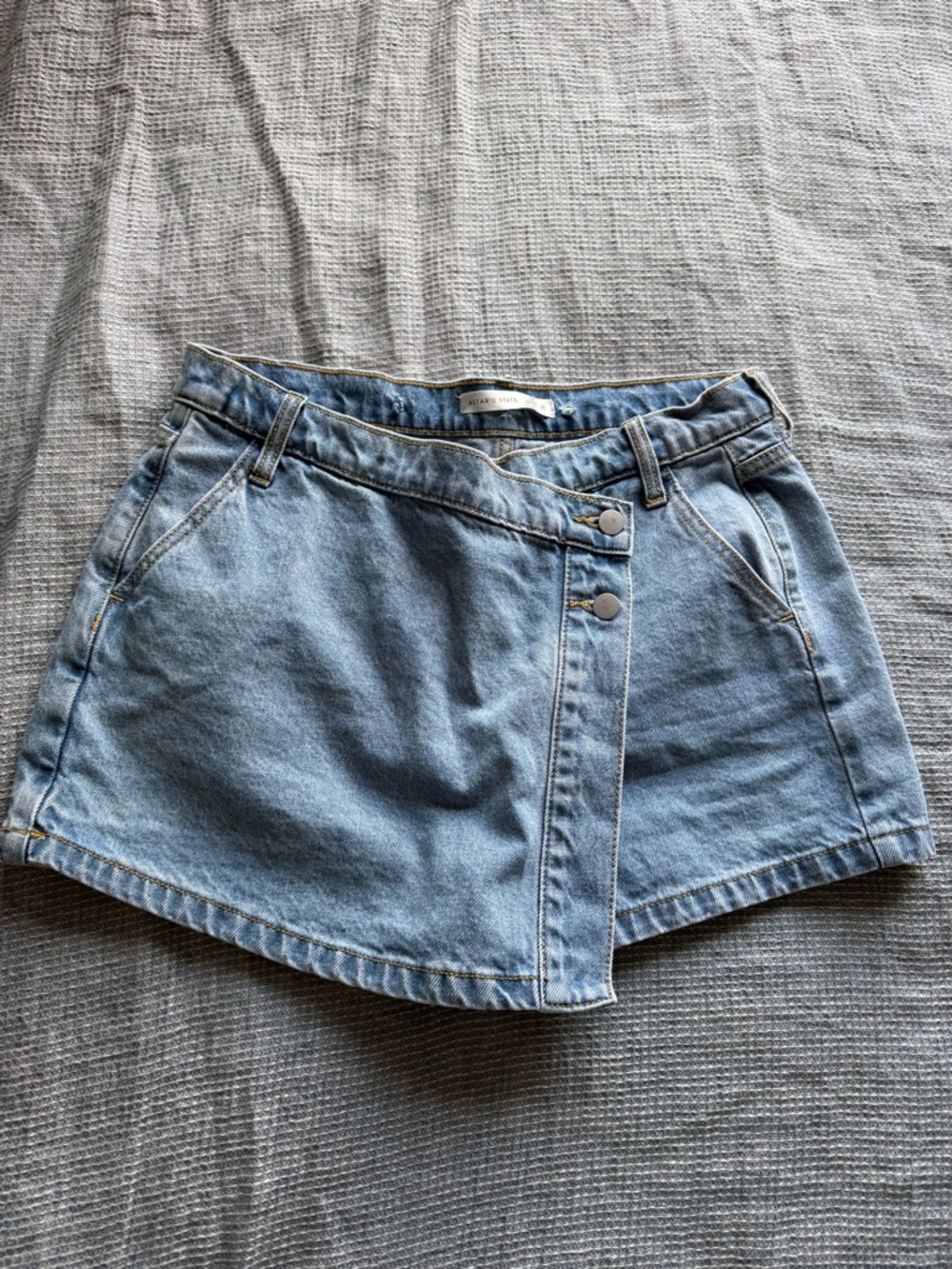 LAST CHANCE! Altar'd State Light Blue Denim Skort